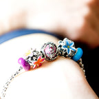 Aurora Charm Passion Pink Flower Charm silver; pink sterling-silver; glass Bead by The Alternative Bead. Your official Aurora Charm Retailer from Germany