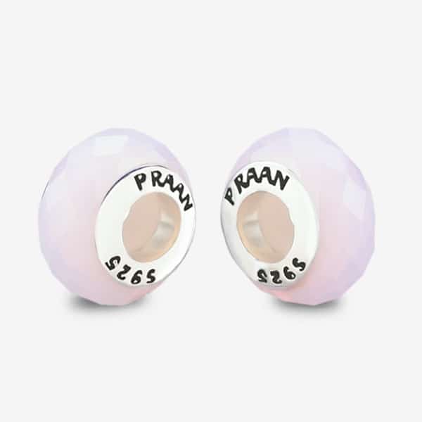 Praan Pink Opal Crystal Stopper Charms pink natural-stone Stopper by The Alternative Bead. Your official Praan Retailer from Germany