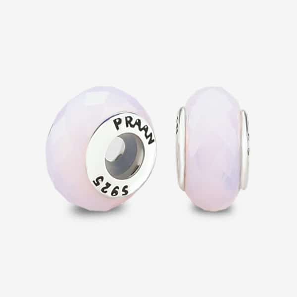 Praan Pink Opal Crystal Stopper Charms pink natural-stone Stopper by The Alternative Bead. Your official Praan Retailer from Germany