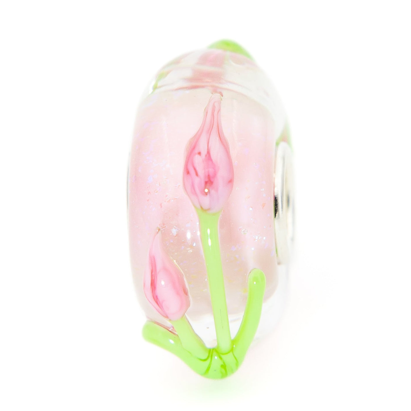  Elfbeads Pink Tulips Lovely Sparkle Charm by The Alternative Bead 