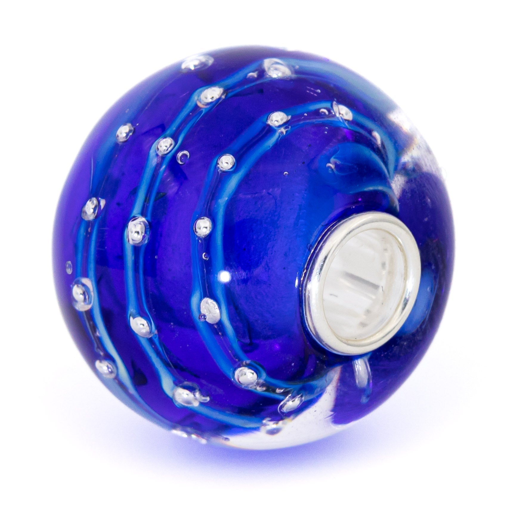 Elfbeads Pleiades Blue World  sterling-silver; glass Bead by The Alternative Bead. Your official Elfbeads Retailer from Germany