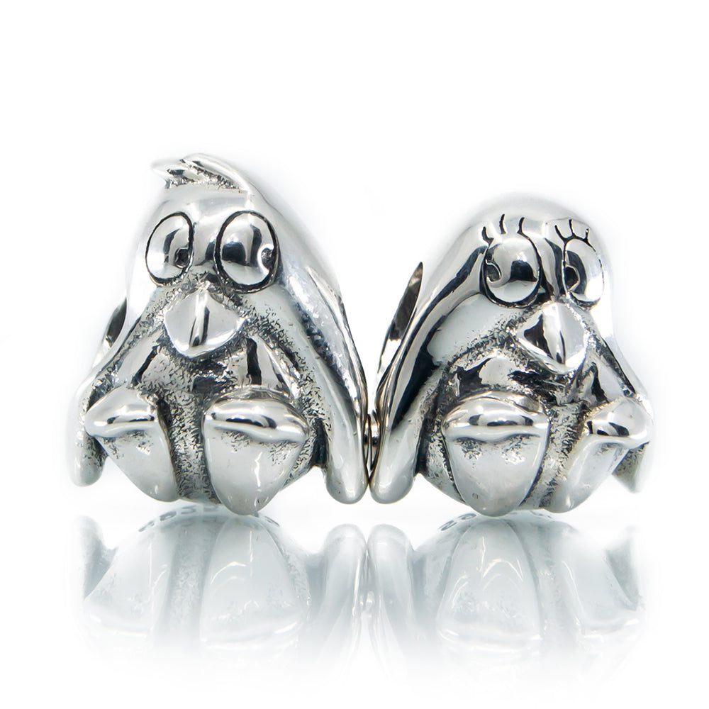 Aurora Charm Penguins Couple - Magnetic Set silver sterling-silver Bead by The Alternative Bead. Your official Aurora Charm Retailer from Germany