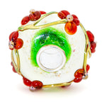 Elfbeads Poinsettia Flowertwig  glass Bead by The Alternative Bead. Your official Elfbeads Retailer from Germany