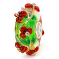 Elfbeads Poinsettia Flowertwig  glass Bead by The Alternative Bead. Your official Elfbeads Retailer from Germany