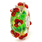 Elfbeads Poinsettia Flowertwig  glass Bead by The Alternative Bead. Your official Elfbeads Retailer from Germany