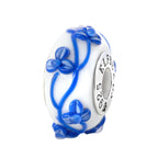 Elfbeads Porcelain Flowertwig white; blue glass Bead by The Alternative Bead. Your official Elfbeads Retailer from Germany