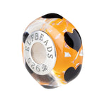 Elfbeads Pumpkin Black Hearts  glass Bead by The Alternative Bead. Your official Elfbeads Retailer from Germany