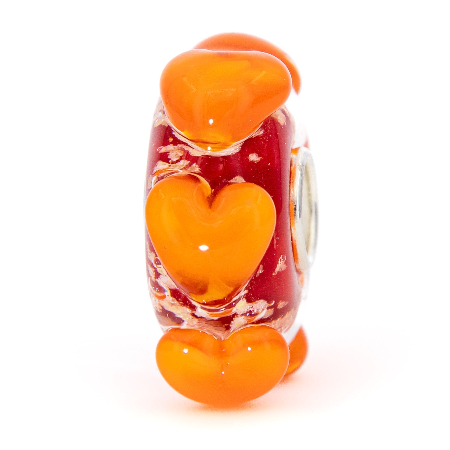 Elfbeads Pumpkin Hearts Starlight  glass Bead by The Alternative Bead. Your official Elfbeads Retailer from Germany