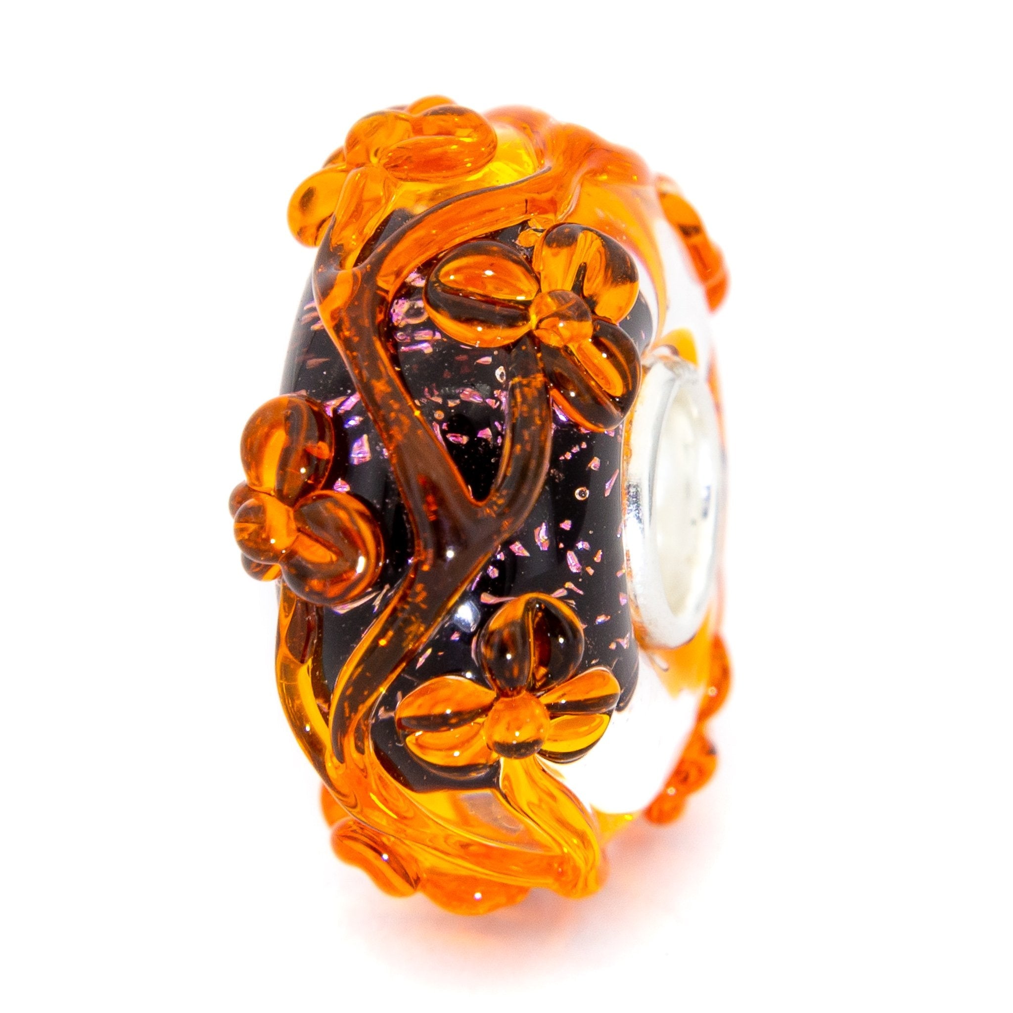 Elfbeads Pumpkin Magic Flowertwig  glass Bead by The Alternative Bead. Your official Elfbeads Retailer from Germany