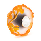 Elfbeads Pumpkin Magic Flowertwig Frost  glass Bead by The Alternative Bead. Your official Elfbeads Retailer from Germany