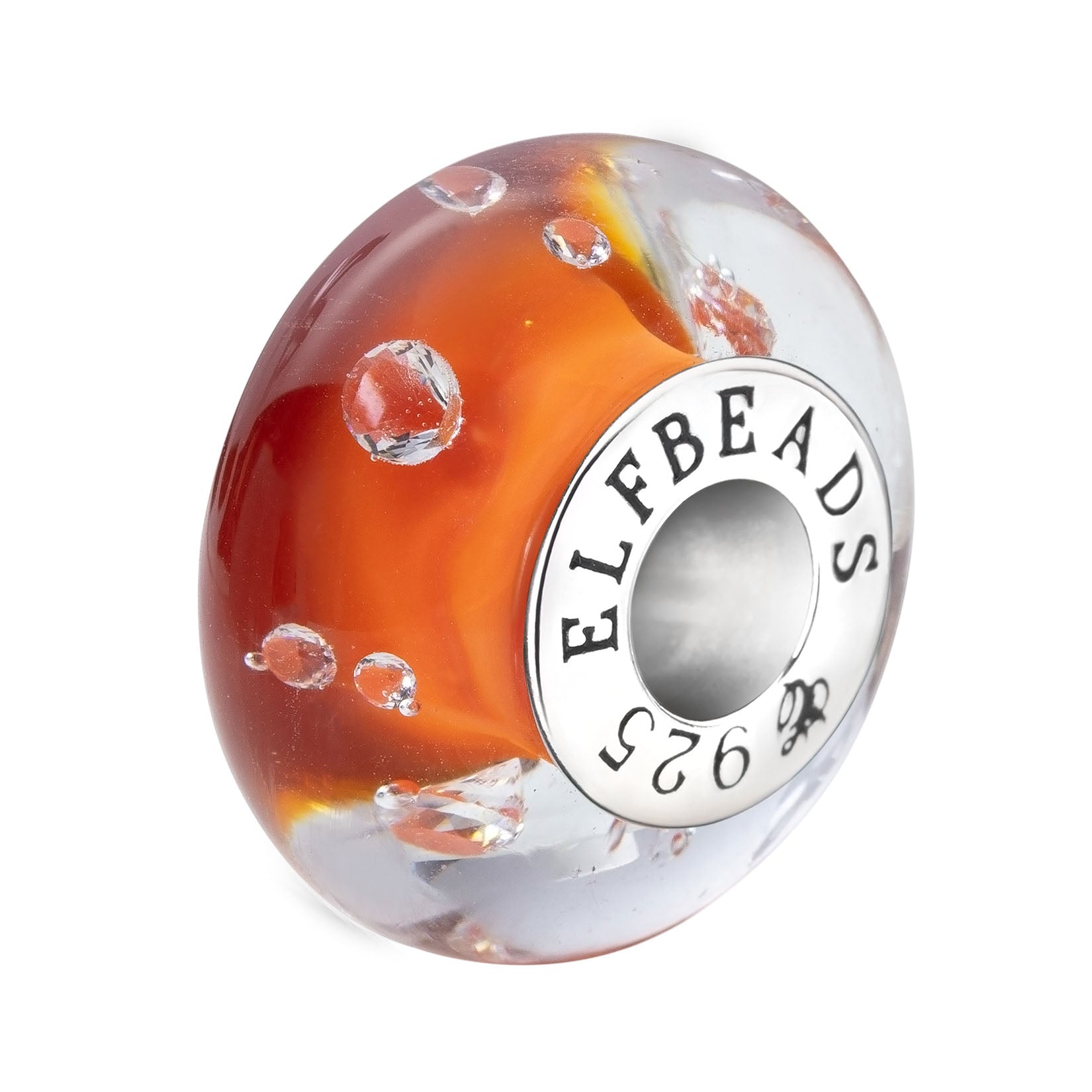Elfbeads Pumpkin Monroe orange glass Bead by The Alternative Bead. Your official Elfbeads Retailer from Germany