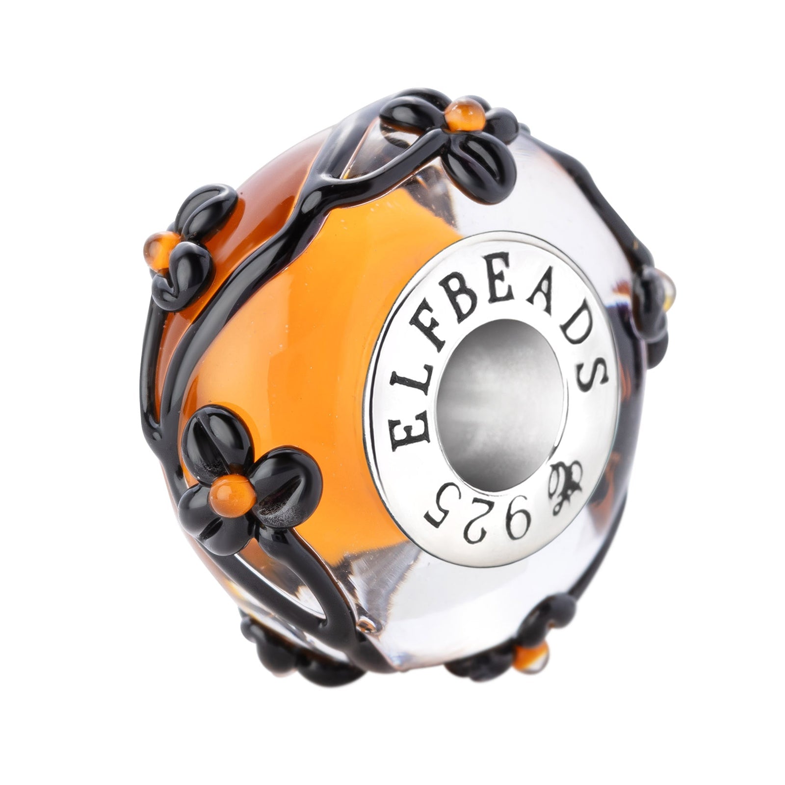 Elfbeads Pumpkin Delight Flowertwig  glass Bead by The Alternative Bead. Your official Elfbeads Retailer from Germany