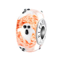 Elfbeads Pumpkin Ghosts Starlight orange; glow-in-the-dark glass Bead by The Alternative Bead. Your official Elfbeads Retailer from Germany