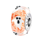 Elfbeads Pumpkin Ghosts Starlight orange; glow-in-the-dark glass Bead by The Alternative Bead. Your official Elfbeads Retailer from Germany