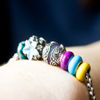 Aurora Charm Celtic Mystic Knot Purple Bead silver; purple sterling-silver; glass Bead by The Alternative Bead. Your official Aurora Charm Retailer from Germany