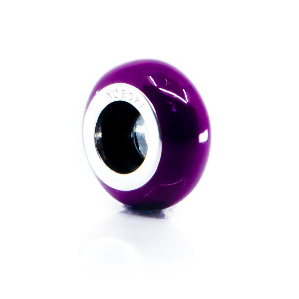 Aurora Charm Purple Universal Enamel Stopper purple sterling-silver; enamel Stopper by The Alternative Bead. Your official Aurora Charm Retailer from Germany