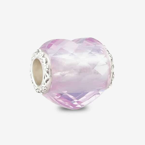 Praan Queen Heart Charm pink crystal Bead by The Alternative Bead. Your official Praan Retailer from Germany