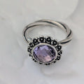 Pandora Sterling Silver Wanda's Garden II Ring with Pink Amethyst (190850PAM) silver and purple sterling-silver Ring by The Alternative Bead. Your Jewelry Retailer from Germany