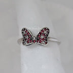 Disney x Pandora Minnie Mouse Sparkling Bow Ring (190956CZR) silver and pink sterling-silver Ring by The Alternative Bead. Your Jewelry Retailer from Germany