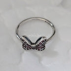 Disney x Pandora Minnie Mouse Sparkling Bow Ring (190956CZR) silver and pink sterling-silver Ring by The Alternative Bead. Your Jewelry Retailer from Germany
