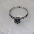 Pandora Blue Sparkling Crown Solitaire Ring (198289NSWB) blue and silver sterling-silver Ring by The Alternative Bead. Your Jewelry Retailer from Germany