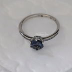 Pandora Blue Sparkling Crown Solitaire Ring (198289NSWB) blue and silver sterling-silver Ring by The Alternative Bead. Your Jewelry Retailer from Germany