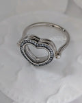 Pandora Heart Floating Locket Silver Ring with Clear Cubic Zirconia (197252CZ) silver sterling-silver Ring by The Alternative Bead. Your Jewelry Retailer from Germany
