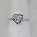 Pandora Sparkling Love Heart Halo Ring (190929CZ) silver sterling-silver Ring by The Alternative Bead. Your Jewelry Retailer from Germany