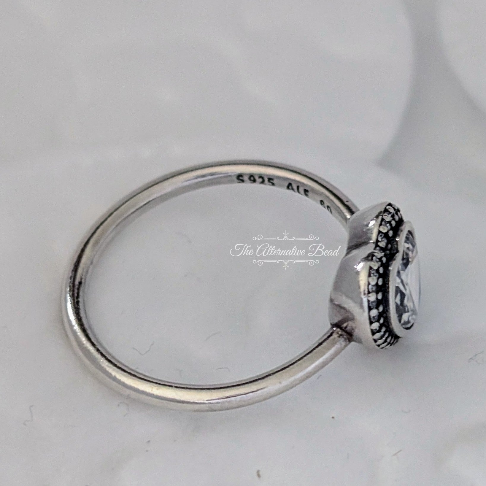 Pandora Sparkling Love Heart Halo Ring (190929CZ) silver sterling-silver Ring by The Alternative Bead. Your Jewelry Retailer from Germany