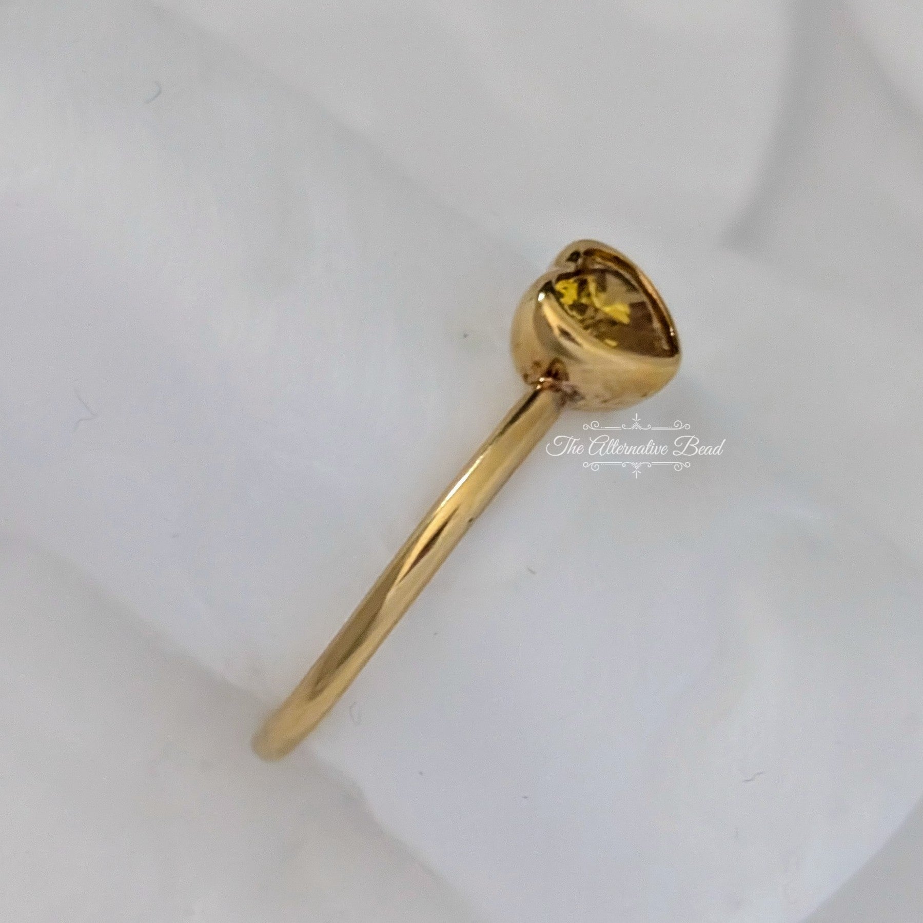 Pandora Yellow Stone Heart Ring (167089CSY) gold and yellow gold Ring by The Alternative Bead. Your Jewelry Retailer from Germany