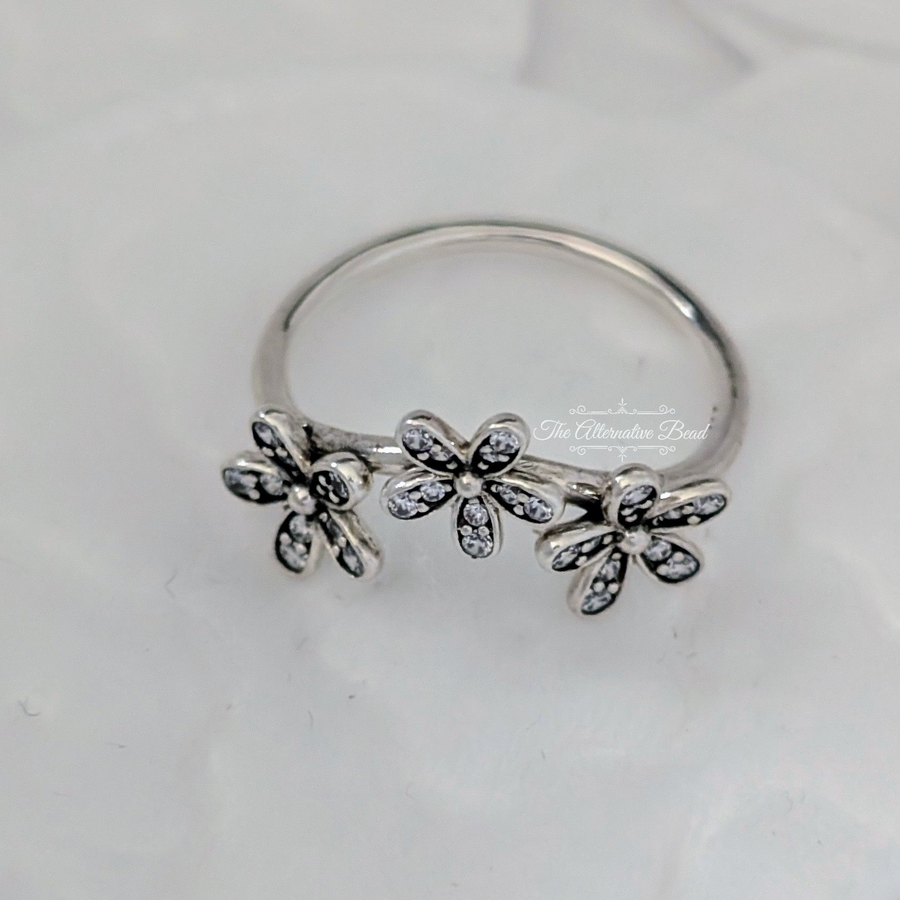 Pandora Dazzling Daisies Triple Ring (190933CZ) silver sterling-silver Ring by The Alternative Bead. Your Jewelry Retailer from Germany