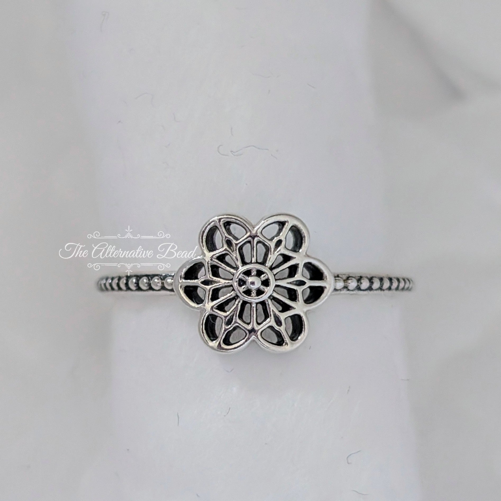 Pandora Floral Laisy Lace Silver Ring (190992)  sterling-silver Ring by The Alternative Bead. Your Jewelry Retailer from Germany