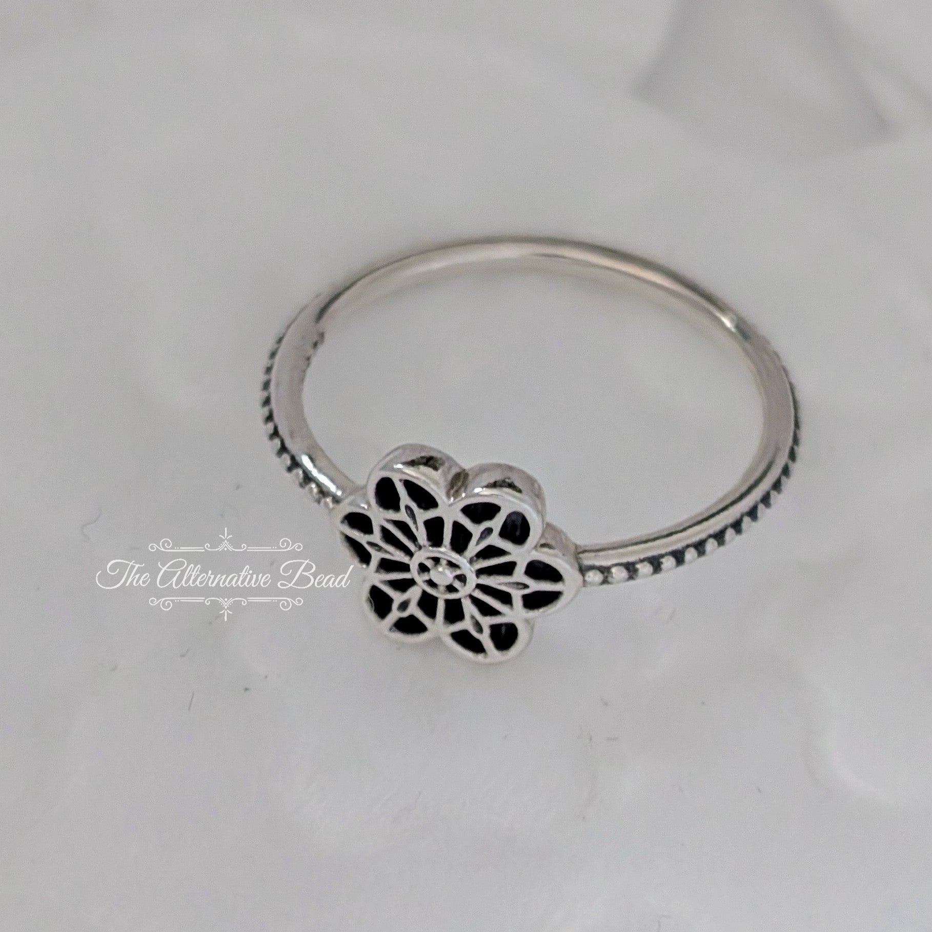 Pandora Floral Laisy Lace Silver Ring (190992)  sterling-silver Ring by The Alternative Bead. Your Jewelry Retailer from Germany