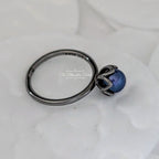 Pandora Black Rhodium Cultured Elegance Ring (190865BRPDB) blue sterling-silver Ring by The Alternative Bead. Your Jewelry Retailer from Germany