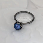 Pandora Black Rhodium Cultured Elegance Ring (190865BRPDB) blue sterling-silver Ring by The Alternative Bead. Your Jewelry Retailer from Germany
