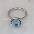 Pandora Silver ring with aqua blue crystal (190982NAB) silver and blue sterling-silver Ring by The Alternative Bead. Your Jewelry Retailer from Germany