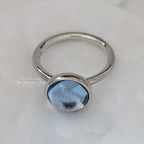 Pandora Silver ring with aqua blue crystal (190982NAB) silver and blue sterling-silver Ring by The Alternative Bead. Your Jewelry Retailer from Germany