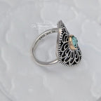 Pandora Silver ring with 14k and green synthetic spinel (190885SSG) silver and gold and green sterling-silver and gold and crystal Ring by The Alternative Bead. Your Jewelry Retailer from Germany