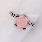 Pandora Silver Ring Treated Pink Shell (190843PS) silver and pink sterling-silver Ring by The Alternative Bead. Your Jewelry Retailer from Germany