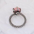Pandora Silver Ring Treated Pink Shell (190843PS) silver and pink sterling-silver Ring by The Alternative Bead. Your Jewelry Retailer from Germany