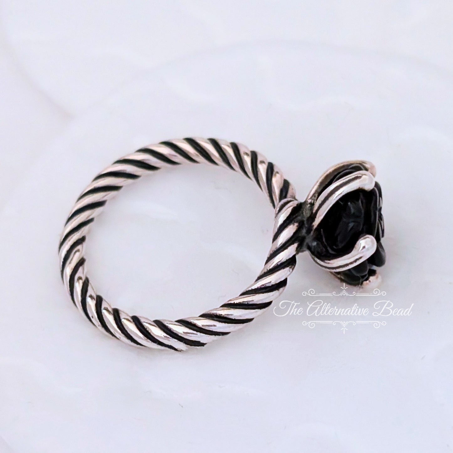 Onyx Rose Ring