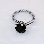Pandora Onyx Rose Ring (190843ON) black and silver sterling-silver Ring by The Alternative Bead. Your Jewelry Retailer from Germany