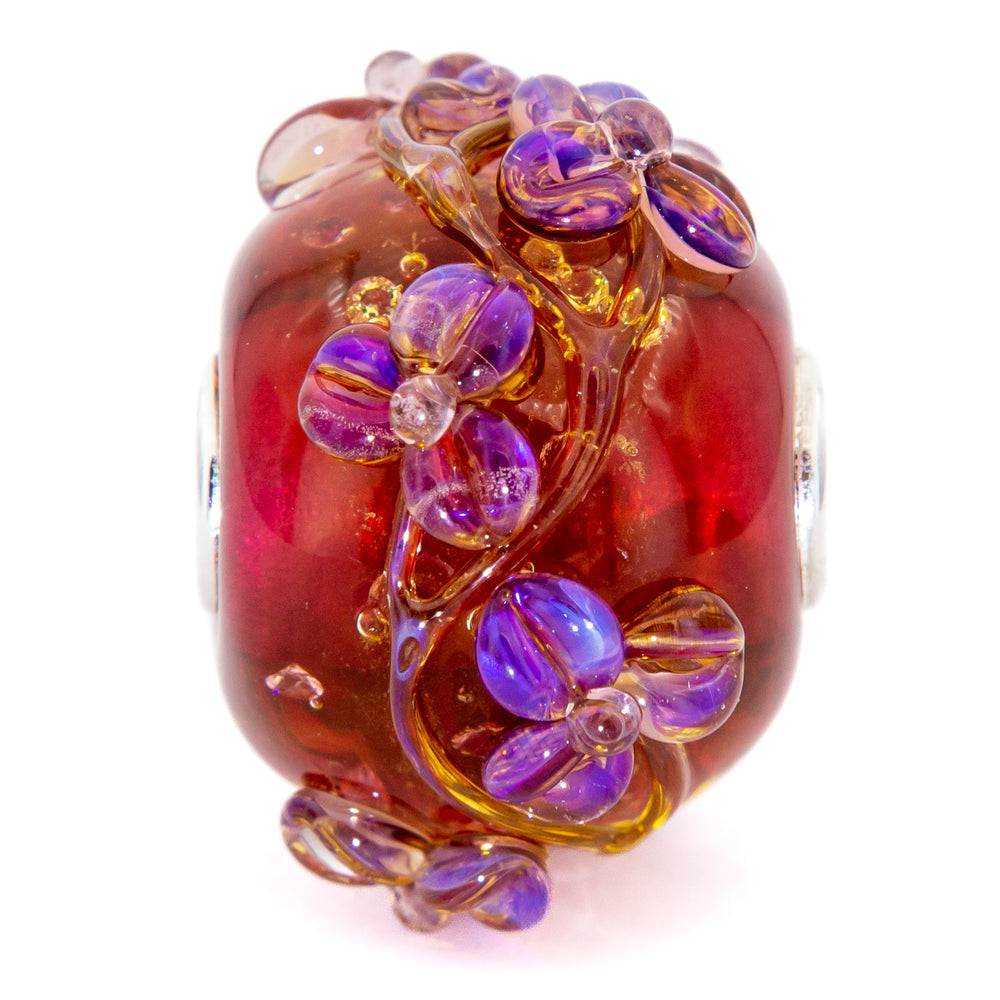 Elfbeads Raspberry World Flowertwig  glass Bead by The Alternative Bead. Your official Elfbeads Retailer from Germany