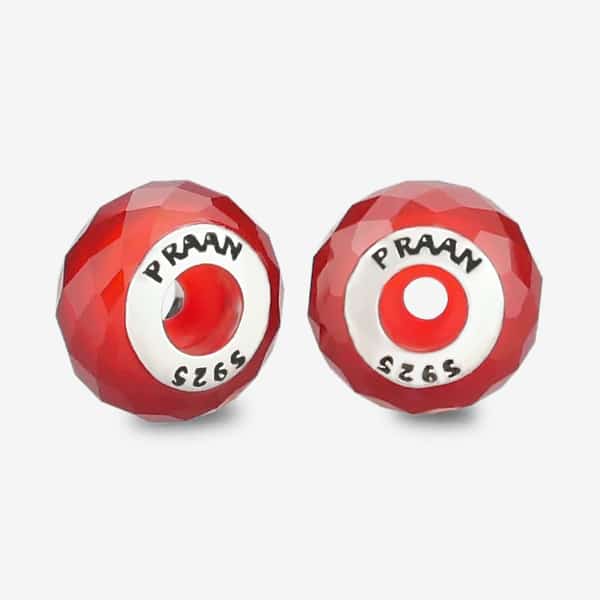Praan Red Agate Stopper Charms red natural-stone Stopper by The Alternative Bead. Your official Praan Retailer from Germany