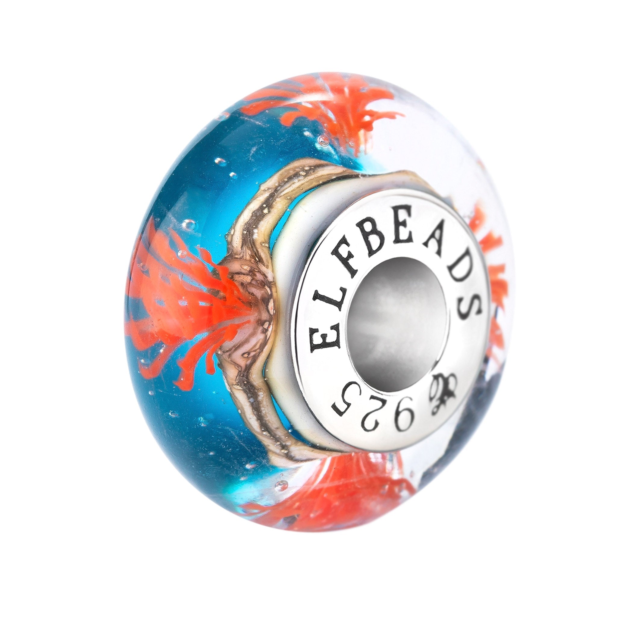 Elfbeads Reeflight Garden blue; red glass Bead by The Alternative Bead. Your official Elfbeads Retailer from Germany