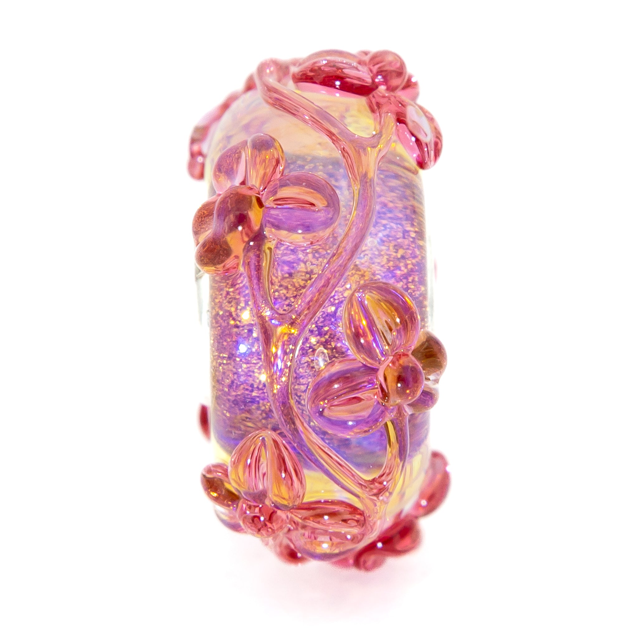 Elfbeads Romantic Lilac Peach Flowertwig pink glass Bead by The Alternative Bead. Your official Elfbeads Retailer from Germany