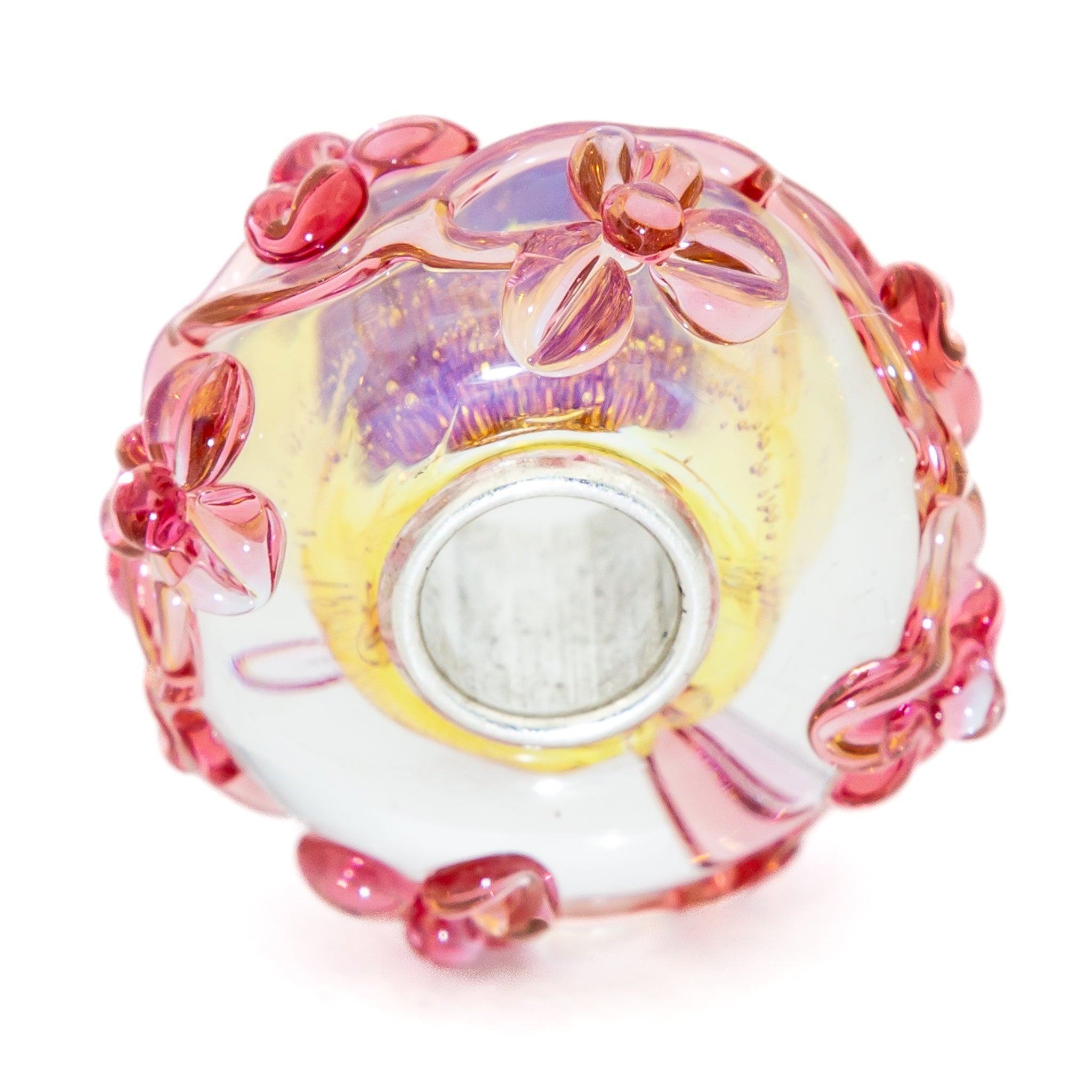 Elfbeads Romantic Lilac Peach Flowertwig pink glass Bead by The Alternative Bead. Your official Elfbeads Retailer from Germany