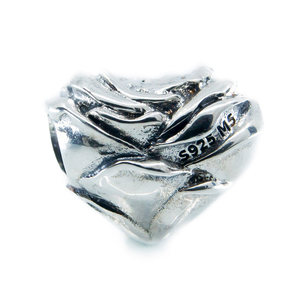 The Alternative Bead: Aurora Charm - Rose Heart Charm Sterling Silver Charm Picture 2