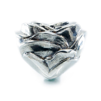 The Alternative Bead: Aurora Charm - Rose Heart Charm Sterling Silver Charm Picture 1