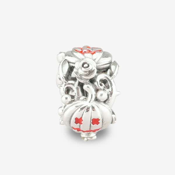 Praan Rose Pumpkin silver; orange sterling-silver Bead by The Alternative Bead. Your official Praan Retailer from Germany